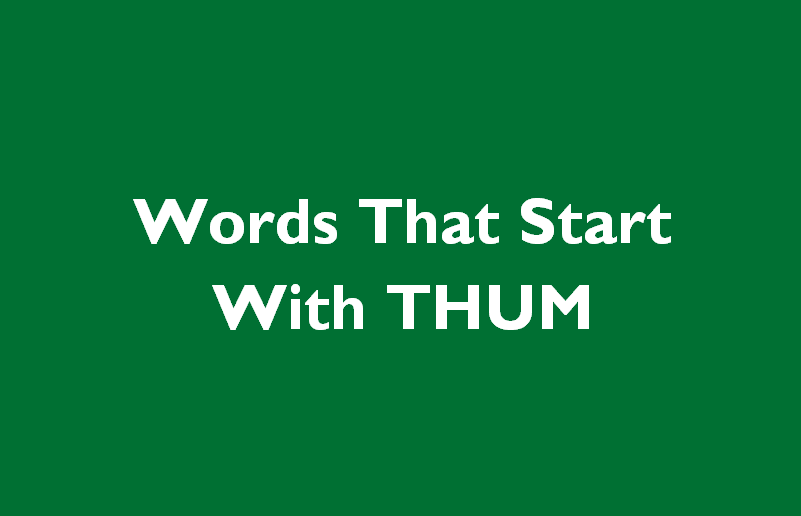 words starting with thum