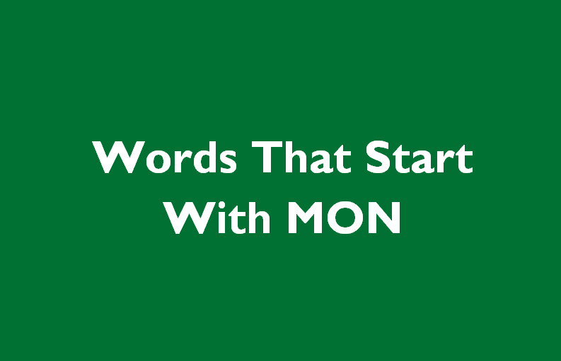 words that start with mon